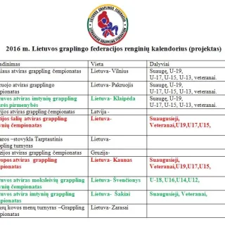 2016 m. kalendorius - 1