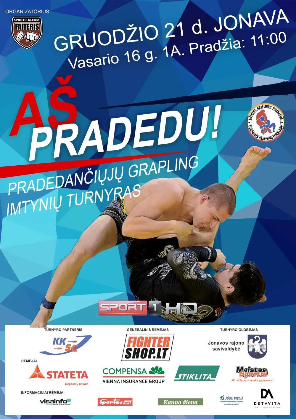 "Aš pradedu!" pradedančiųjų grappling imtynių turnyras
