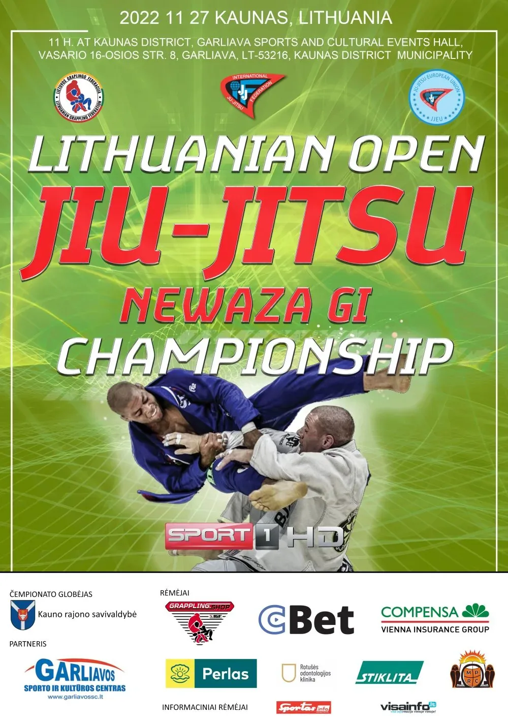 ATVIRAS LIETUVOS JIU JITSU (NEWAZA GI) ČEMPIONATAS