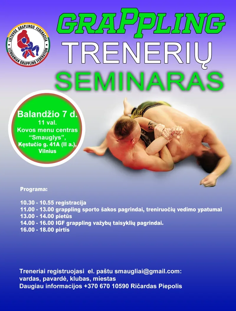 GRAPPLING TRENERIŲ SEMINARAS