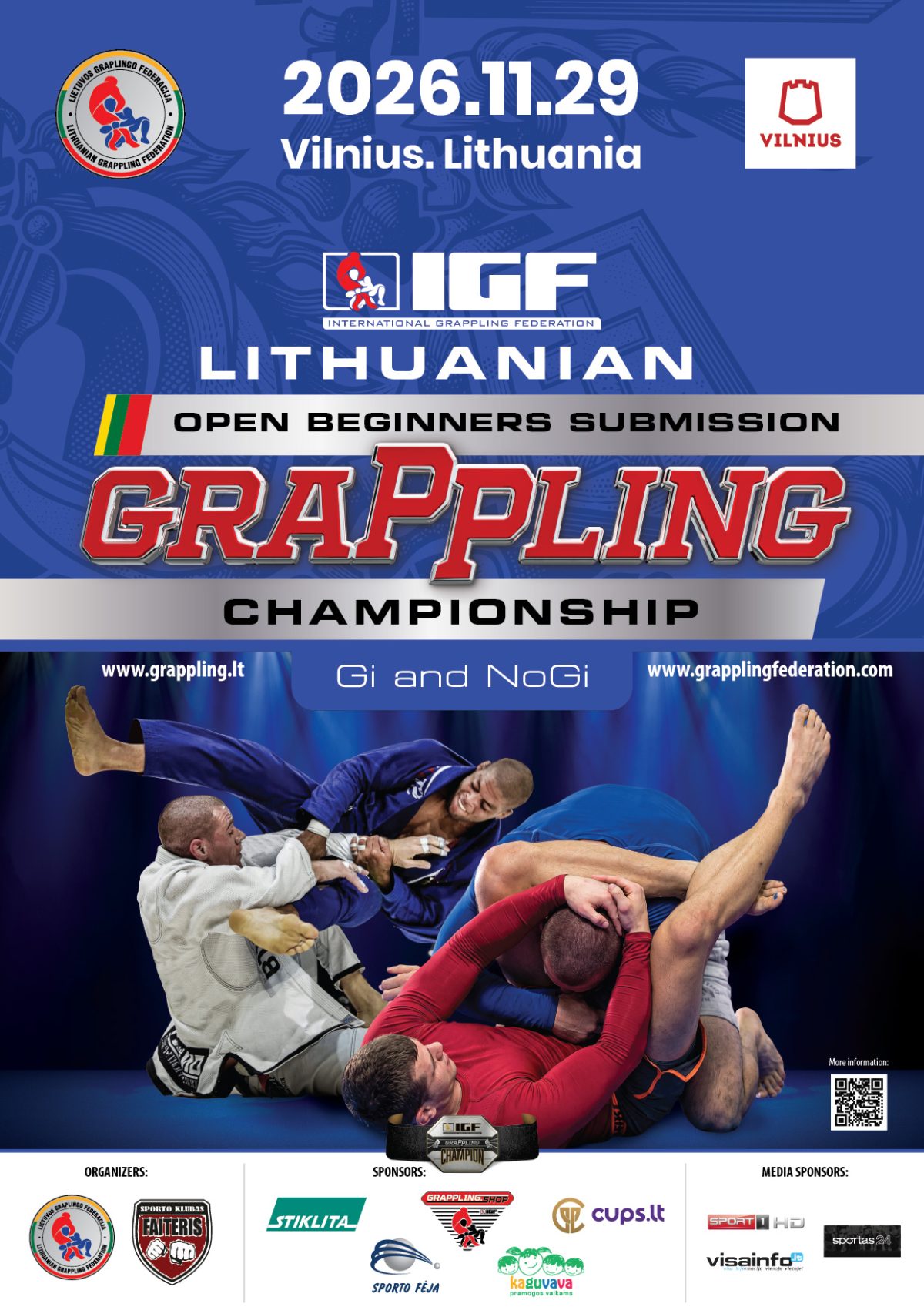 LIETUVOS ATVIRAS IGF GRAPPLING GI / NOGI PRADEDANČIŲJŲ ČEMPIONATAS 2026