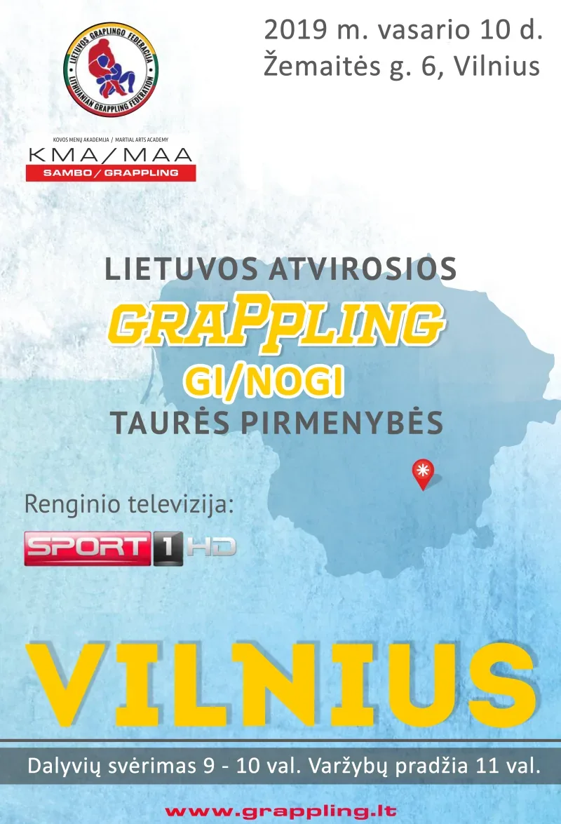 LIETUVOS ATVIROS GRAPPLING GI/NOGI TAURĖS PIRMENYBĖS