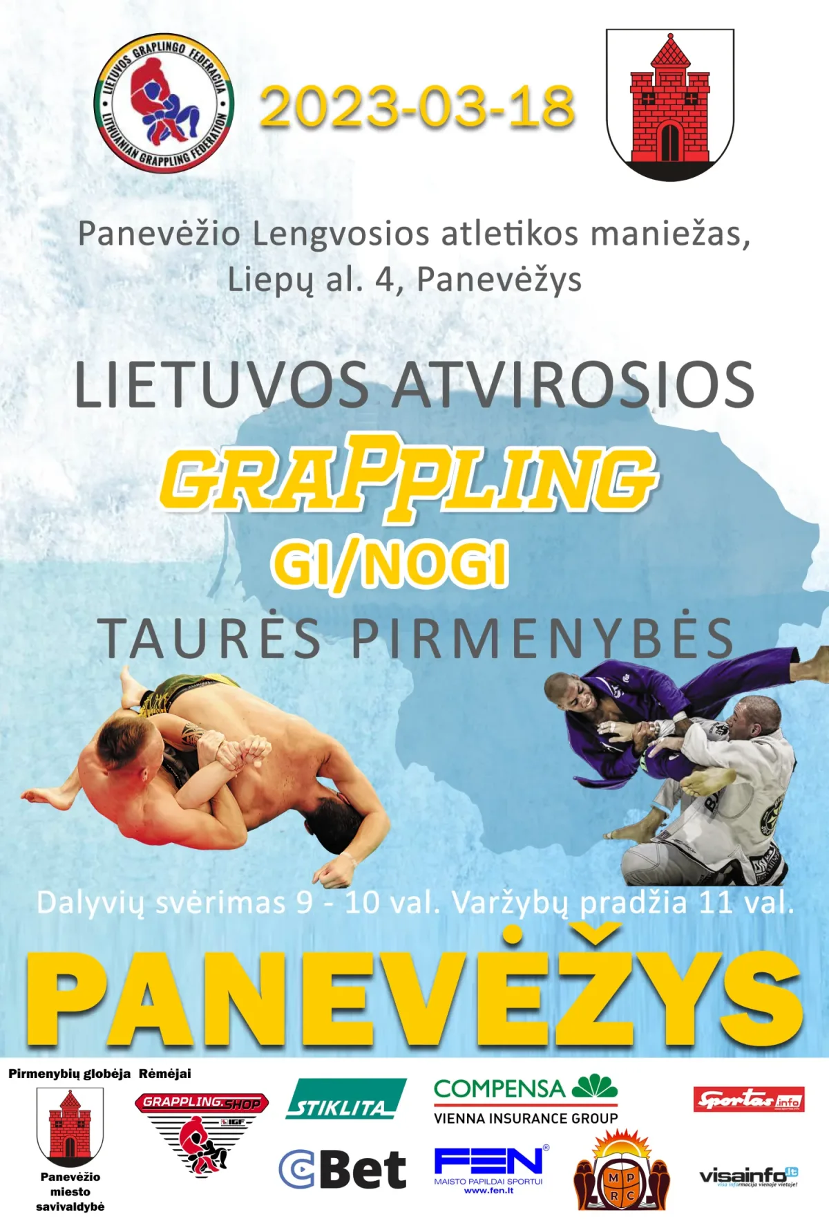 LIETUVOS ATVIROSIOS GRAPPLING GI/NOGI TAURĖS PIRMENYBĖS