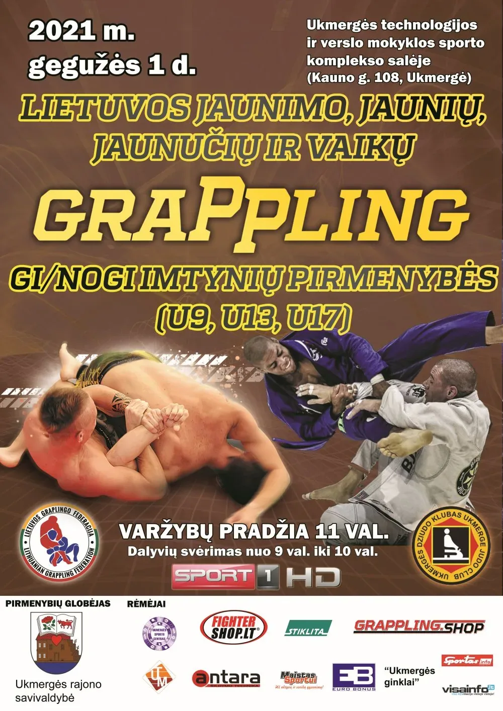 LIETUVOS JAUNIMO, JAUNIŲ, JAUNUČIŲ IR VAIKŲ GRAPPLING GI/NOGI PIRMENYBĖS