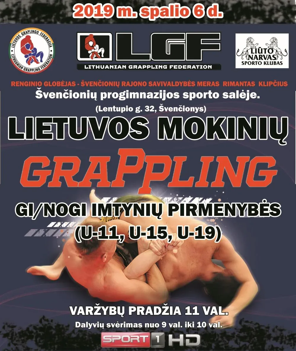 LIETUVOS MOKINIŲ GRAPPLING GI/NOGI IMTYNIŲ PIRMENYBĖS (U-11, U-15, U-19)