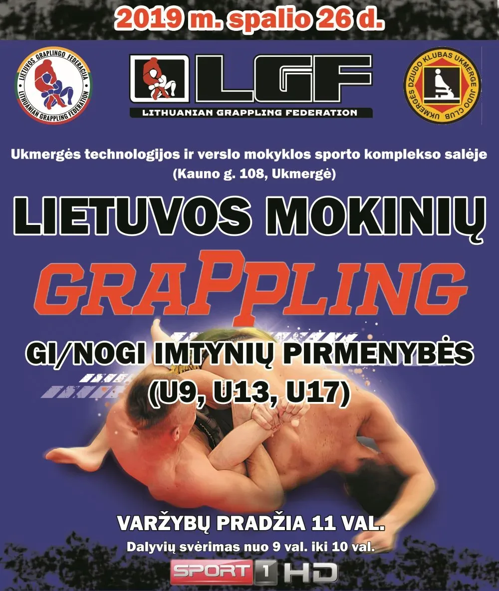 LIETUVOS MOKINIŲ GRAPPLING GI/ NOGI IMTYNIŲ PIRMENYBĖS (U9, U13, U17)