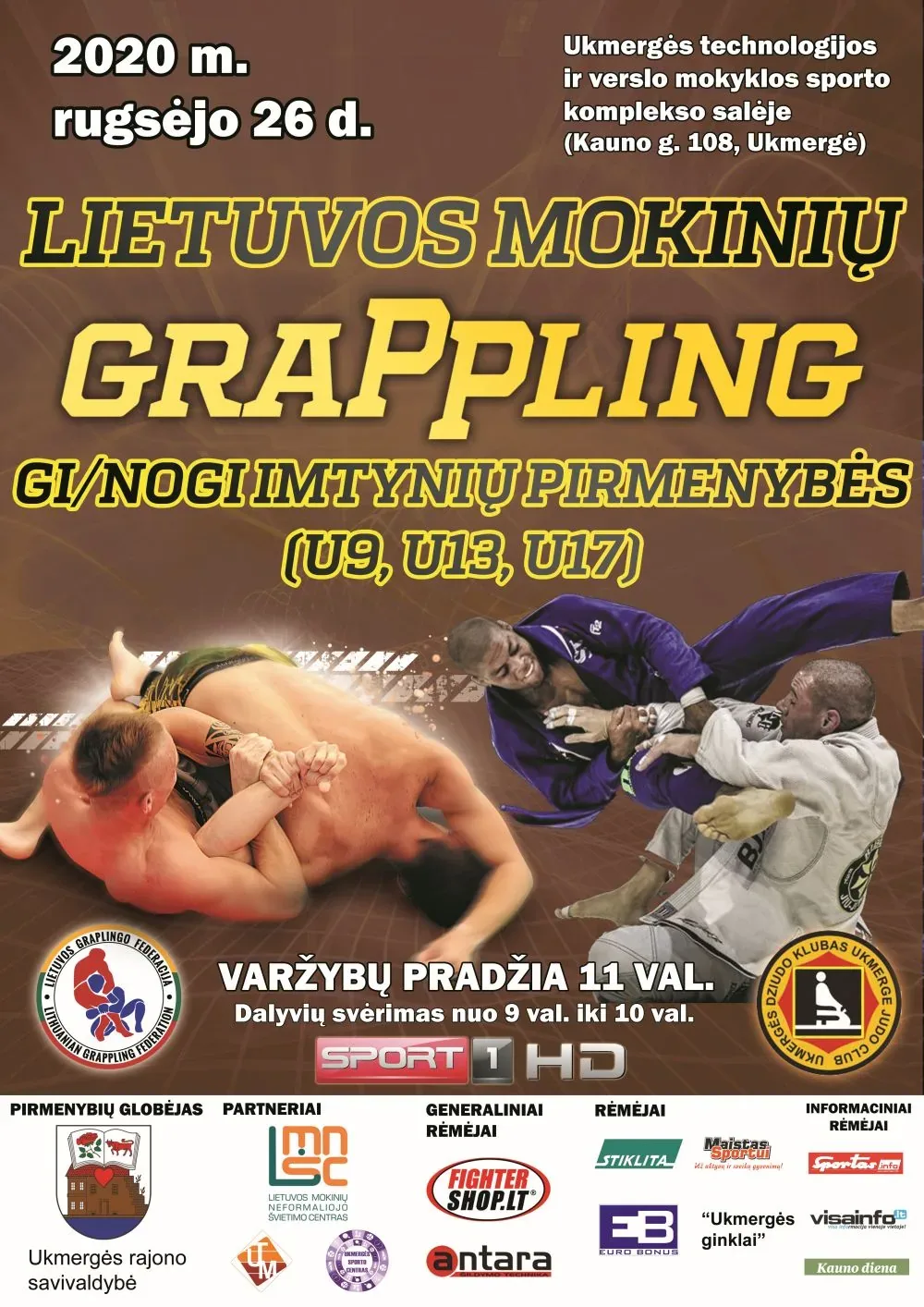 LIETUVOS MOKINIŲ GRAPPLING GI/ NOGI IMTYNIŲ PIRMENYBĖS
