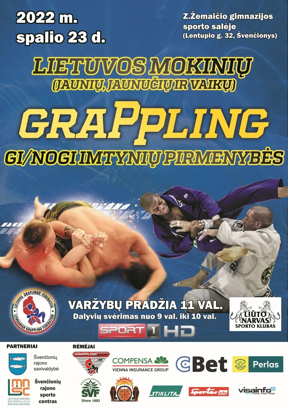 LIETUVOS MOKINIŲ (JAUNIŲ, JAUNUČIŲ IR VAIKŲ) GRAPPLING GI/NOGI PIRMENYBĖS