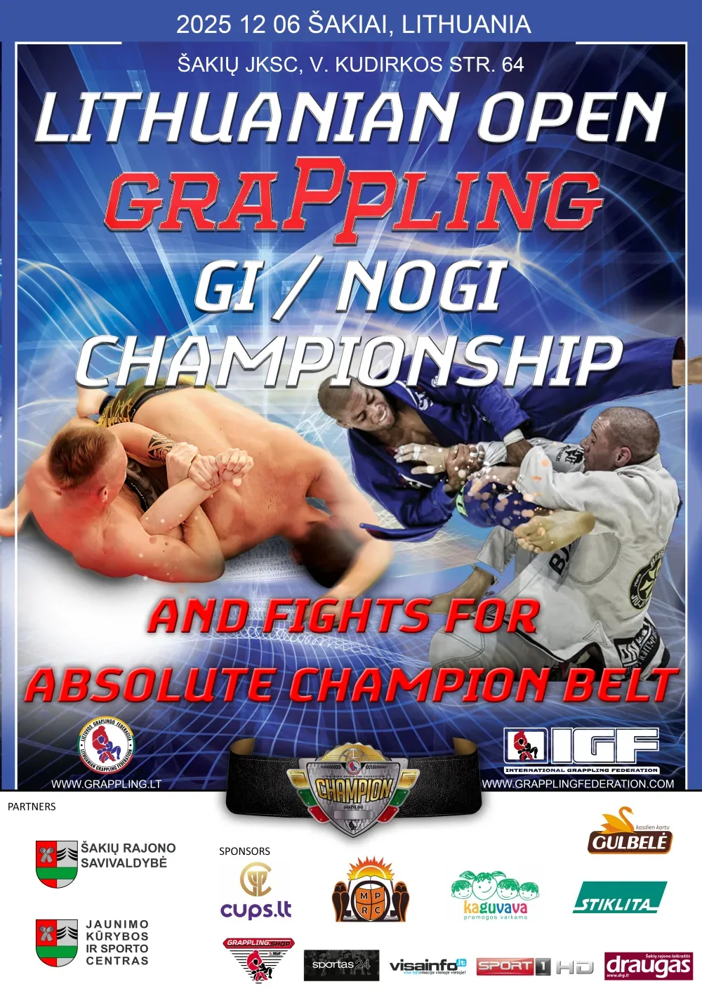 LITHUANIA OPEN GRAPPLING GI / NOGI CHAMPIONSHIP
