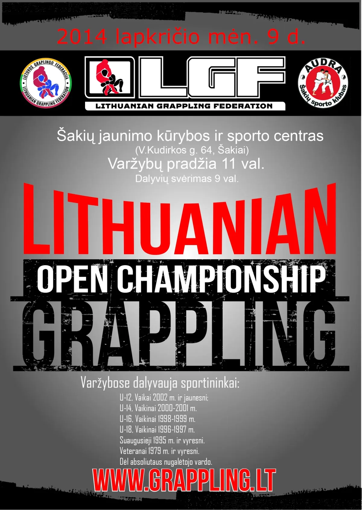 Savaitgalį Šakiuose vyko pirmasis Lietuvos grapplingo imtynių čempionatas