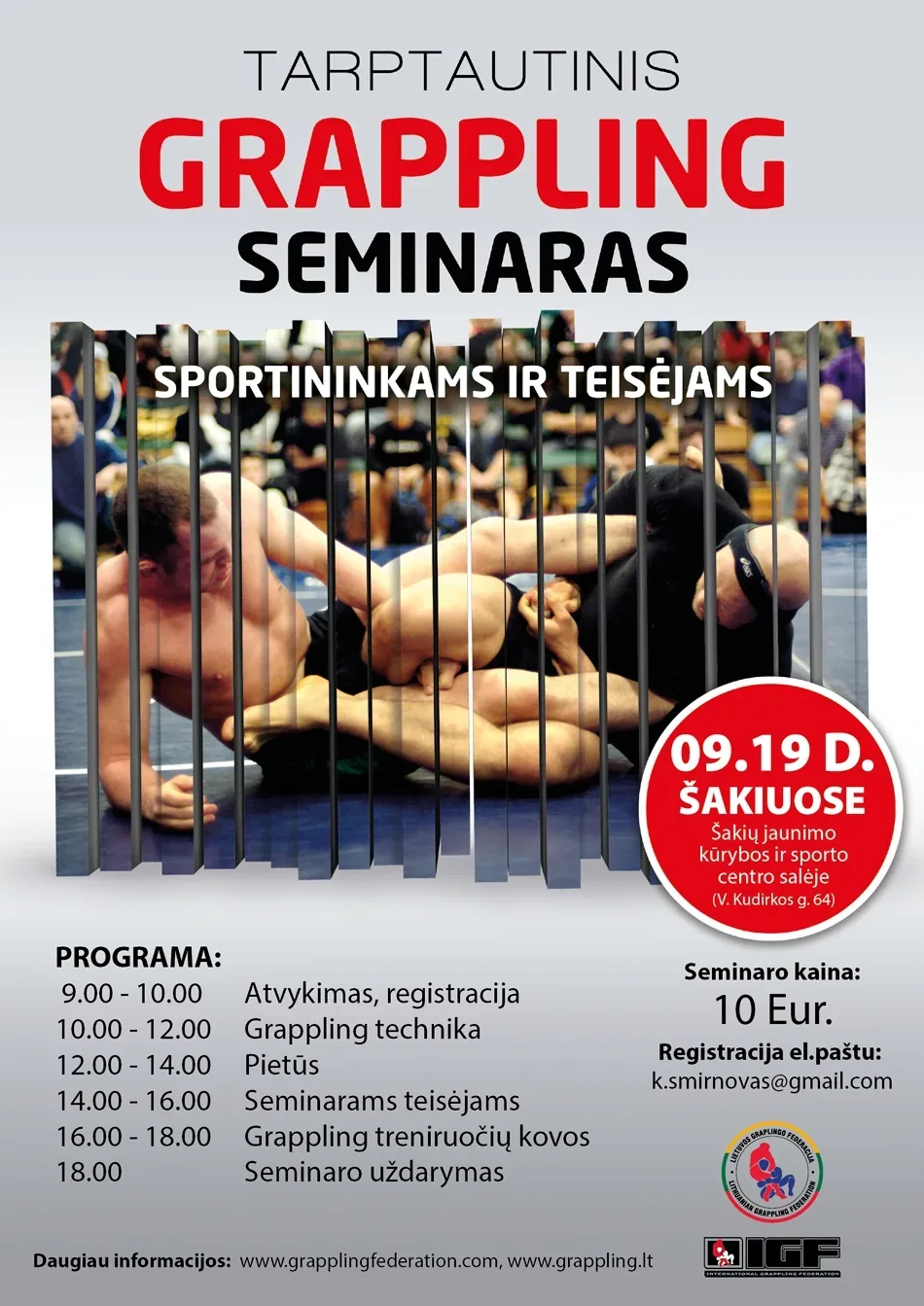 Tarptautinis Grappling Seminaras Sportininkams ir Teisėjams