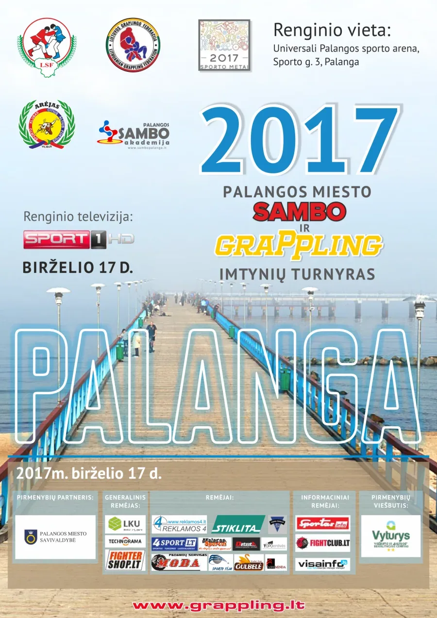 PALANGOS MIESTO ATVIRAS GRAPPLING IR SAMBO IMTYNIŲ ČEMPIONATAS - plakatas