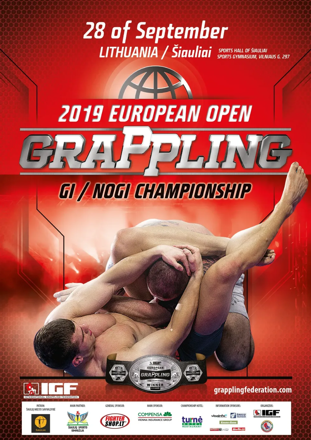EUROPEAN OPEN GRAPPLING GI / NOGI CHAMPIONSHIP - plakatas