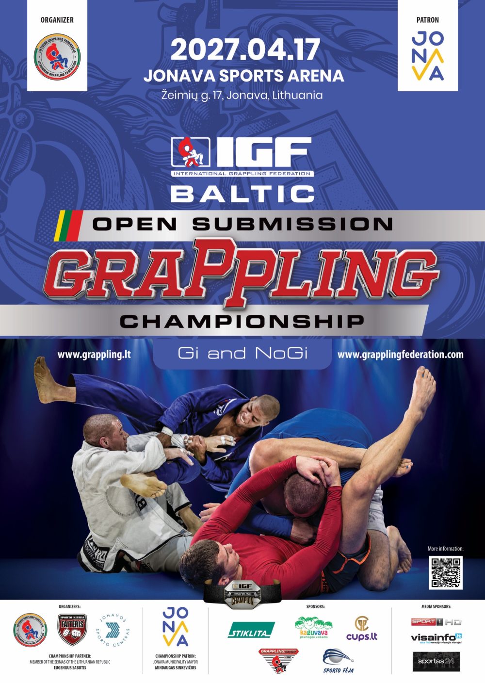 IGF Baltijos atvirasis grappling čempionatas 2027 - plakatas