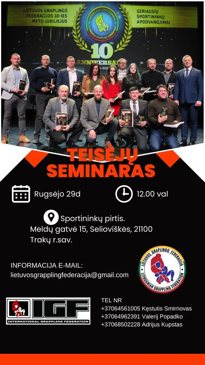IGF GRAPPLING TEISĖJŲ SEMINARAS - plakatas