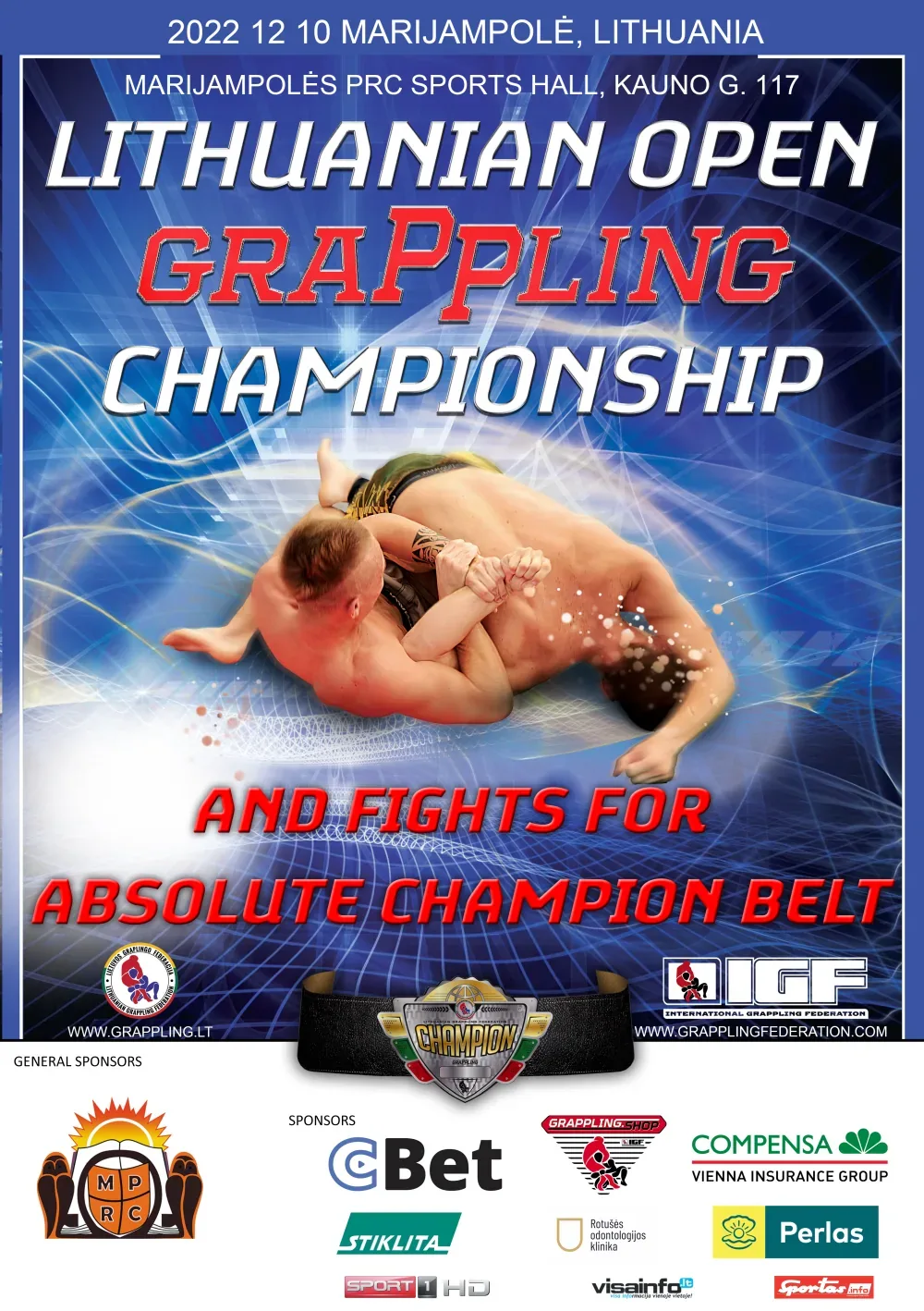 LIETUVOS ATVIRAS GRAPPLING NOGI ČEMPIONATAS - plakatas