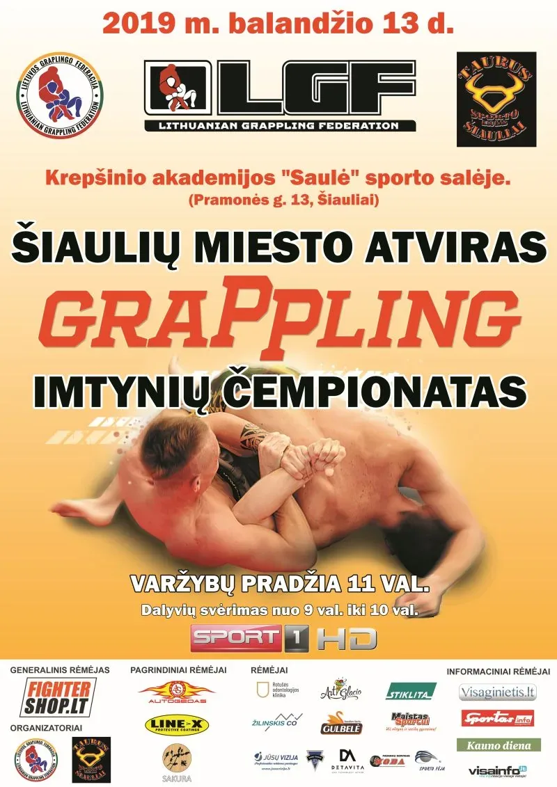 ŠIAULIŲ ATVIRAS GRAPPLING NOGI ČEMPIONATAS - plakatas