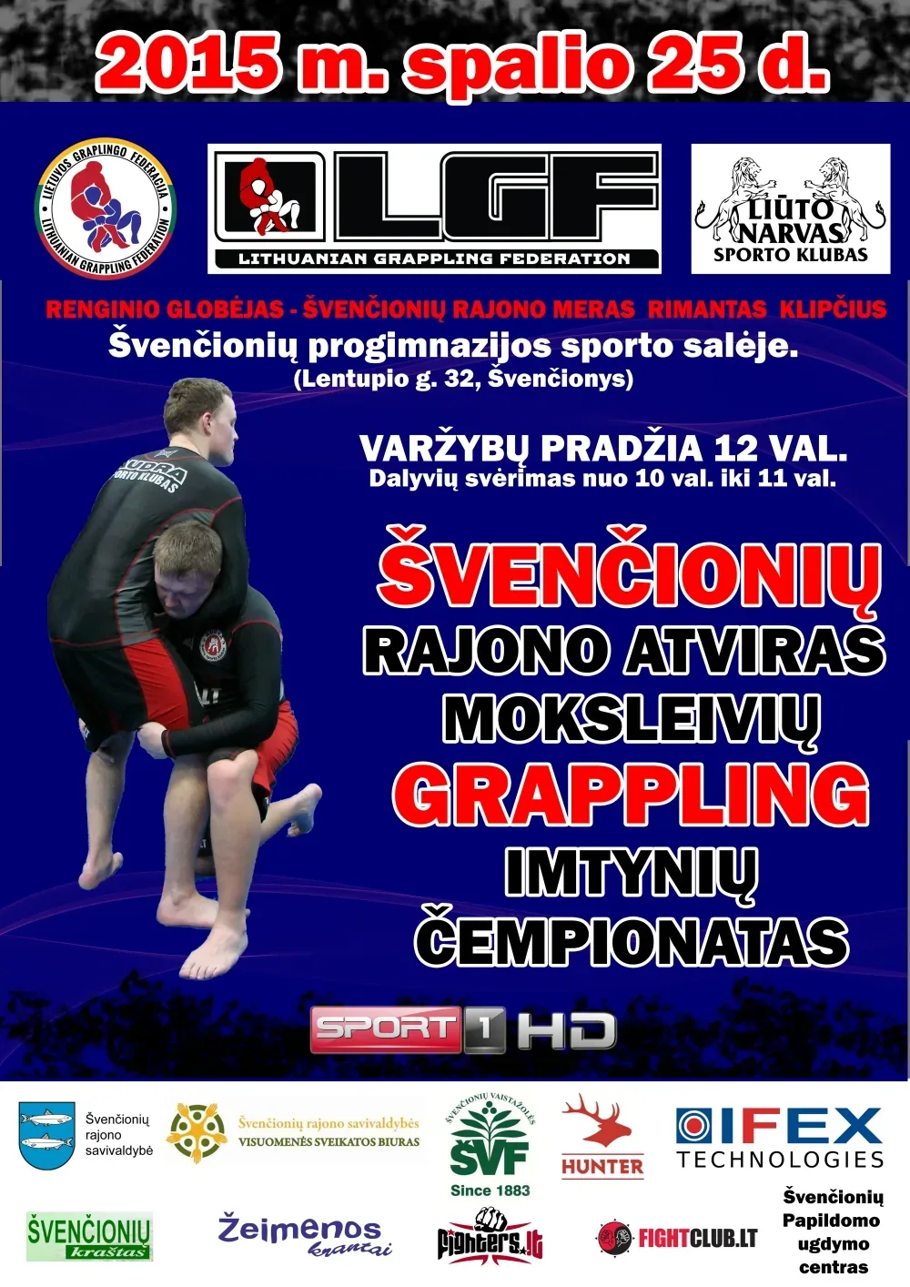 Švenčionių atviras moksleivių grappling imtynių čempionatas - plakatas